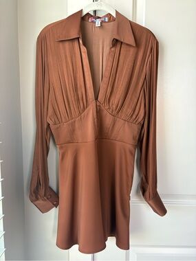 Urban Outfitters Corseted Shirt Dress